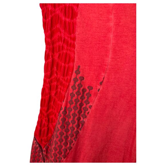 Angels Never Die Pink Art to Wear Ruched Sheath Midi Dress Size 2 - Picture 7 of 7